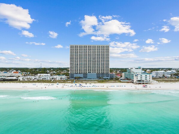 On the beach, sun loungers, beach towels - “The Little Mermaid!” (Panama City Beach)