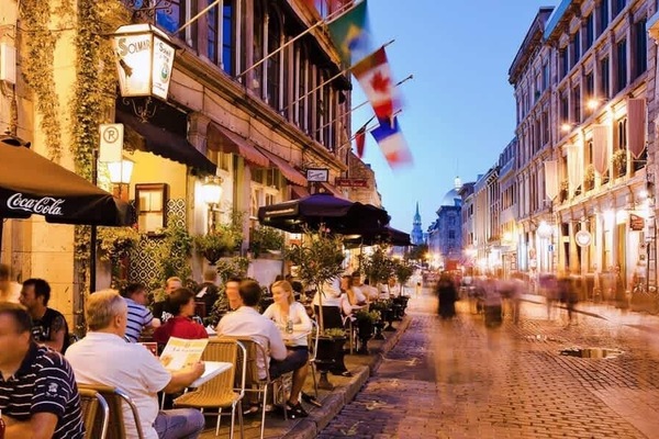 Charming al fresco dining in Old Montreal.