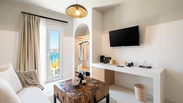 Junior Suite, Sea View | Living area | Smart TV