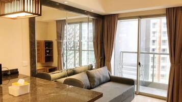 Individually decorated, individually furnished, desk, laptop workspace