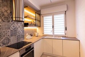 Luksusleilighet | Eget kjøkken | Miljøvennlige rengjøringsmidler og papirhåndklær