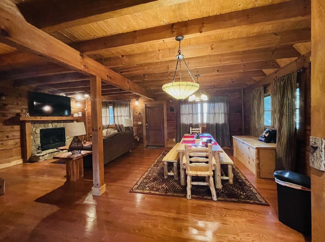 Smart TV, fireplace, video games, table football