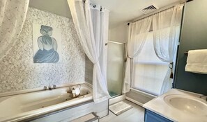 Shower, jetted bath, hair dryer, bidet - LUXURY WATERFRONT HOME w/PRIVATE BEACH w/BBQ PATIO (Ashtabula)