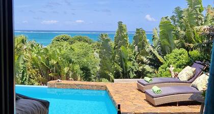 Villa exclusive avec piscine vue panoramique sur la mer et la forêt, parc, wifi.