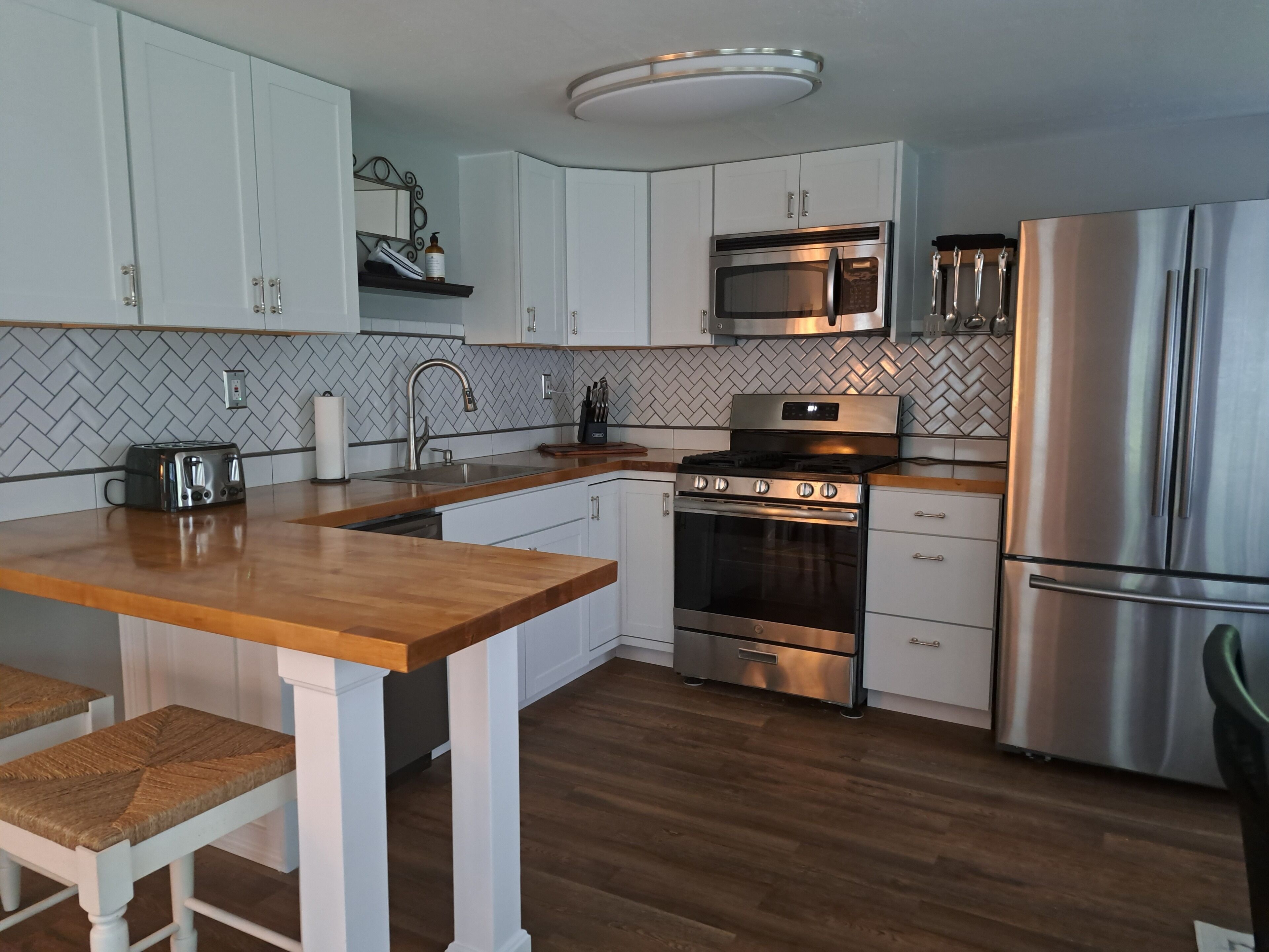 A privately located home/ newly renovated on National Forest a one of a kind.