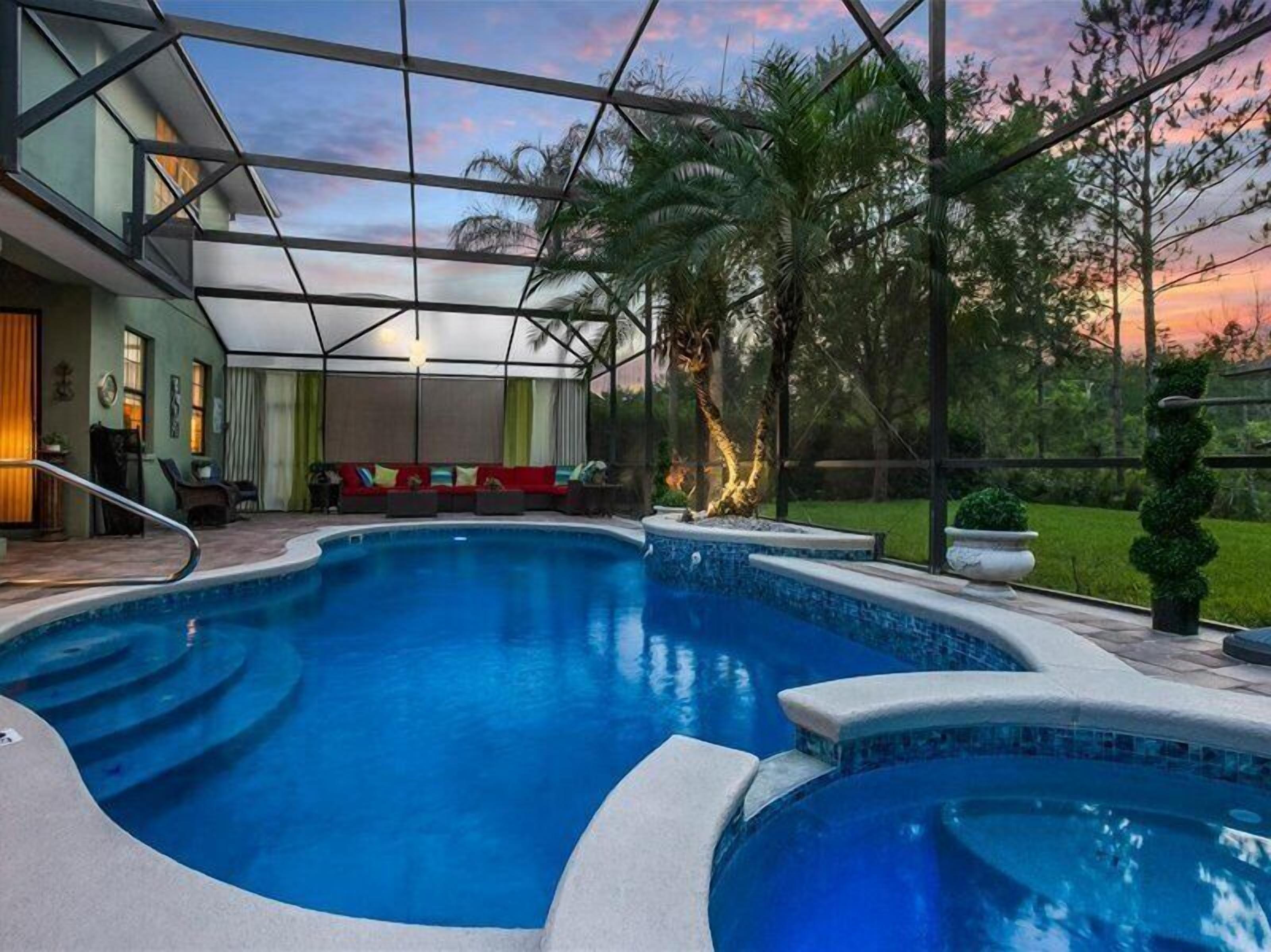 Een verwarmd zwembad