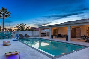 A heated pool