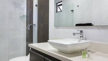 Towels, soap, shampoo