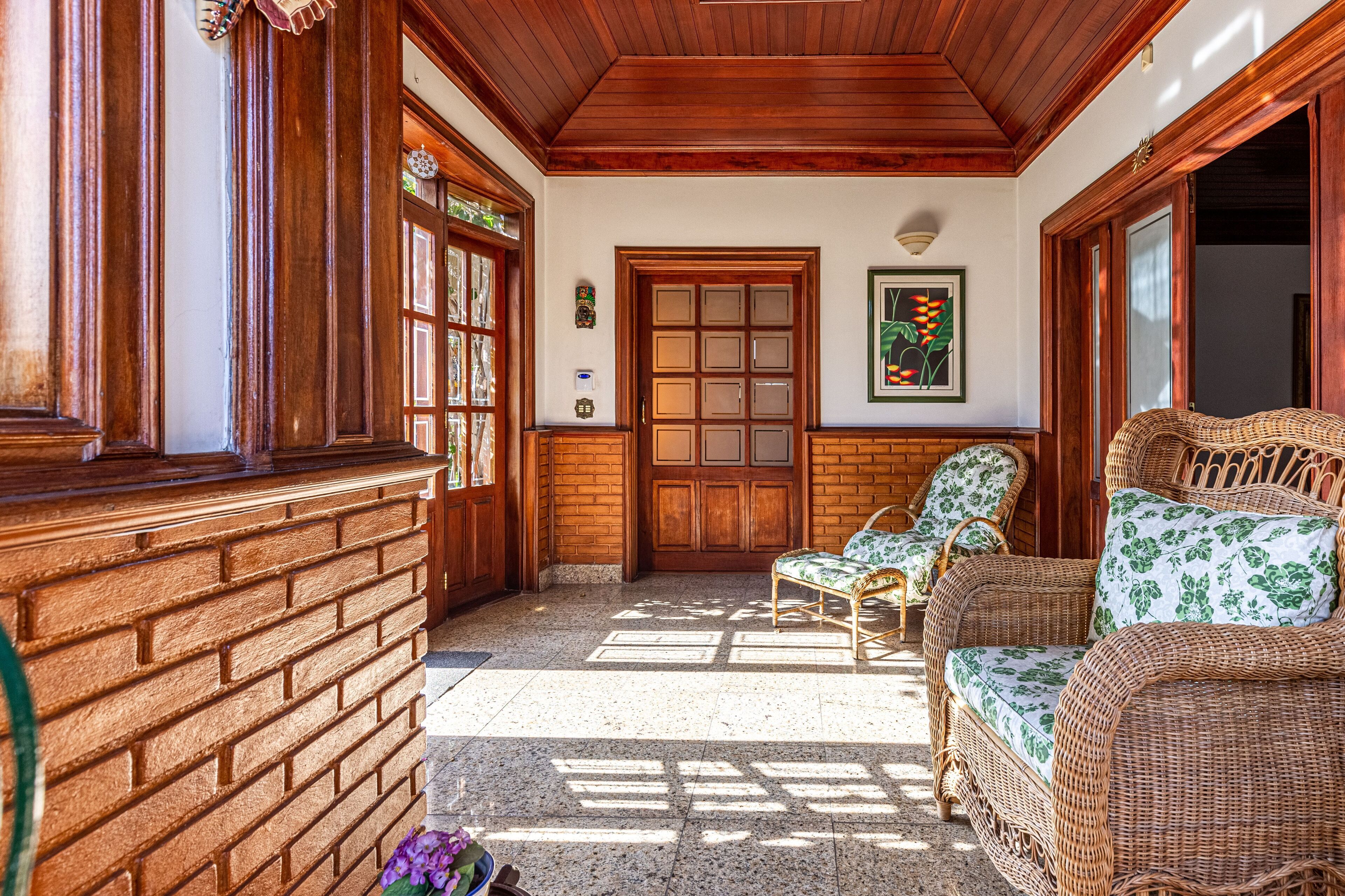 Deluxe Chalet | Living area | 32-inch LCD TV with digital channels, TV, fireplace