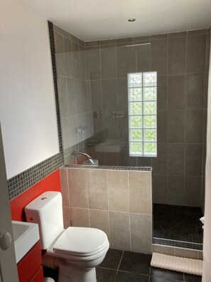 Dusche, Haartrockner, Bidet, Handtücher