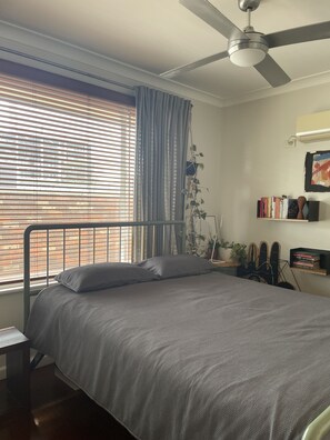 1 bedroom, iron/ironing board, bed sheets
