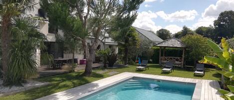 Outdoor pool, a heated pool