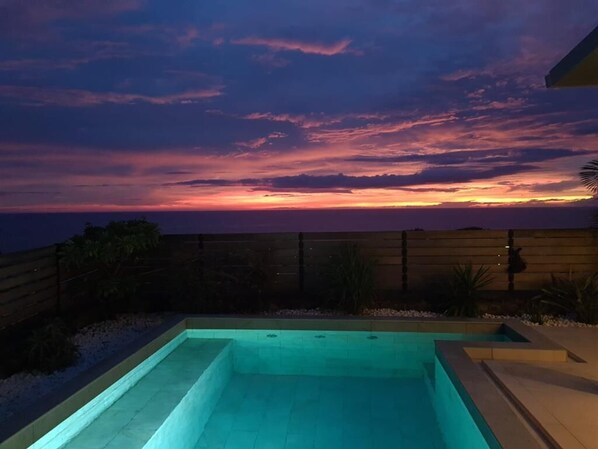 Outdoor pool, a heated pool