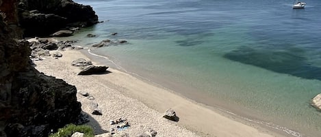 Beach nearby, sun-loungers