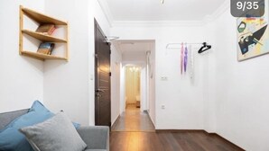 Familie appartement, meerdere bedden, keuken, uitzicht op stad | Woonruimte