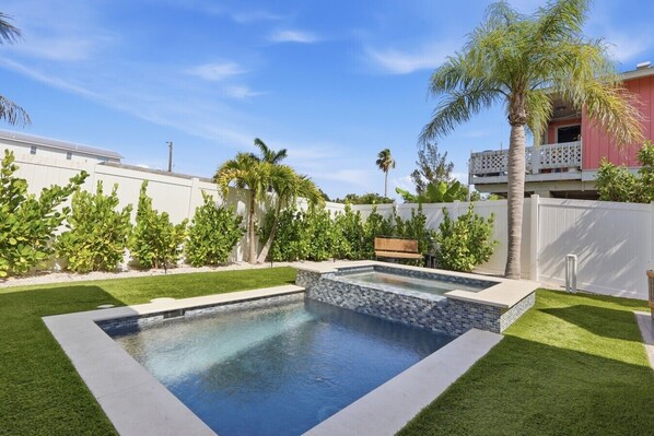 A heated pool
