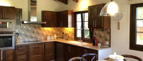 Microwave, oven, stovetop, dishwasher