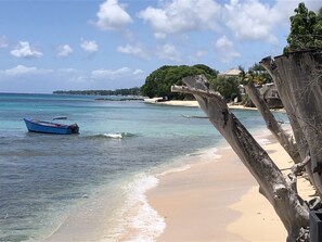On the beach, sun-loungers, beach towels - Beachfront 2 bedroom apartment with private pool -NEW LISTING (Fitts Village)