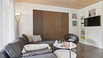 Smart TV y chimenea