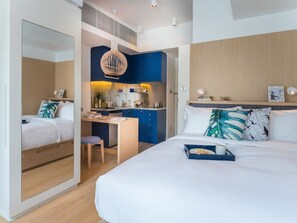 時尚開放式客房 | 客房內保險箱、書桌、遮光布/窗簾、免費無線上網