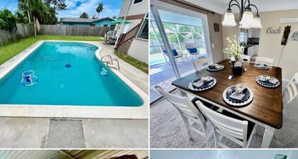 POOL,3 BR Merritt Island, Cocoa Bch, Port Canaveral, USSSA fields,KSC