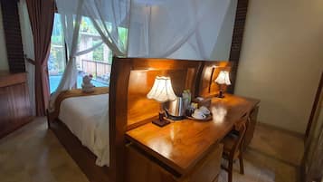 2 habitaciones, escritorio y espacio para trabajar con laptop