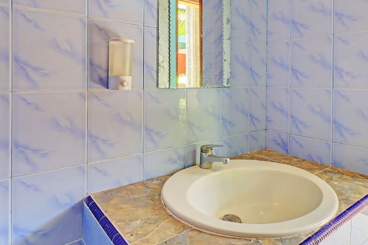 deluxe suite | bathroom | shower, bidet, toilet paper