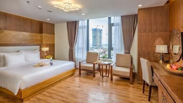 Deluxe Double Room, 1 King Bed, Beach View | Terrace/patio