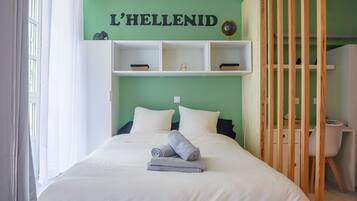 1 soveværelse, strygejern/strygebræt, gratis Wi-Fi, sengetøj