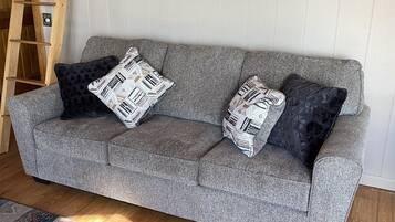 Smart TV, DVD player, books, video library