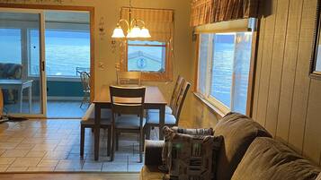 Smart TV, DVD player, books, video library