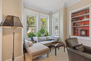 TV, fireplace, offices - Historic Capital Hill Home and Carriage House (Washington)