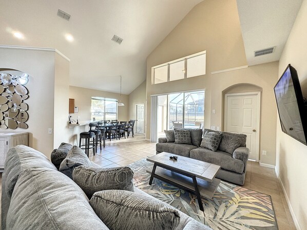 Smart TV, video games, foosball, table tennis