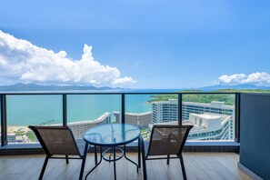 Family Suite, 2 Queen Beds, Sea View | Balcony view