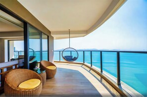Panoramic Suite, Multiple Beds, Sea View | Balcony