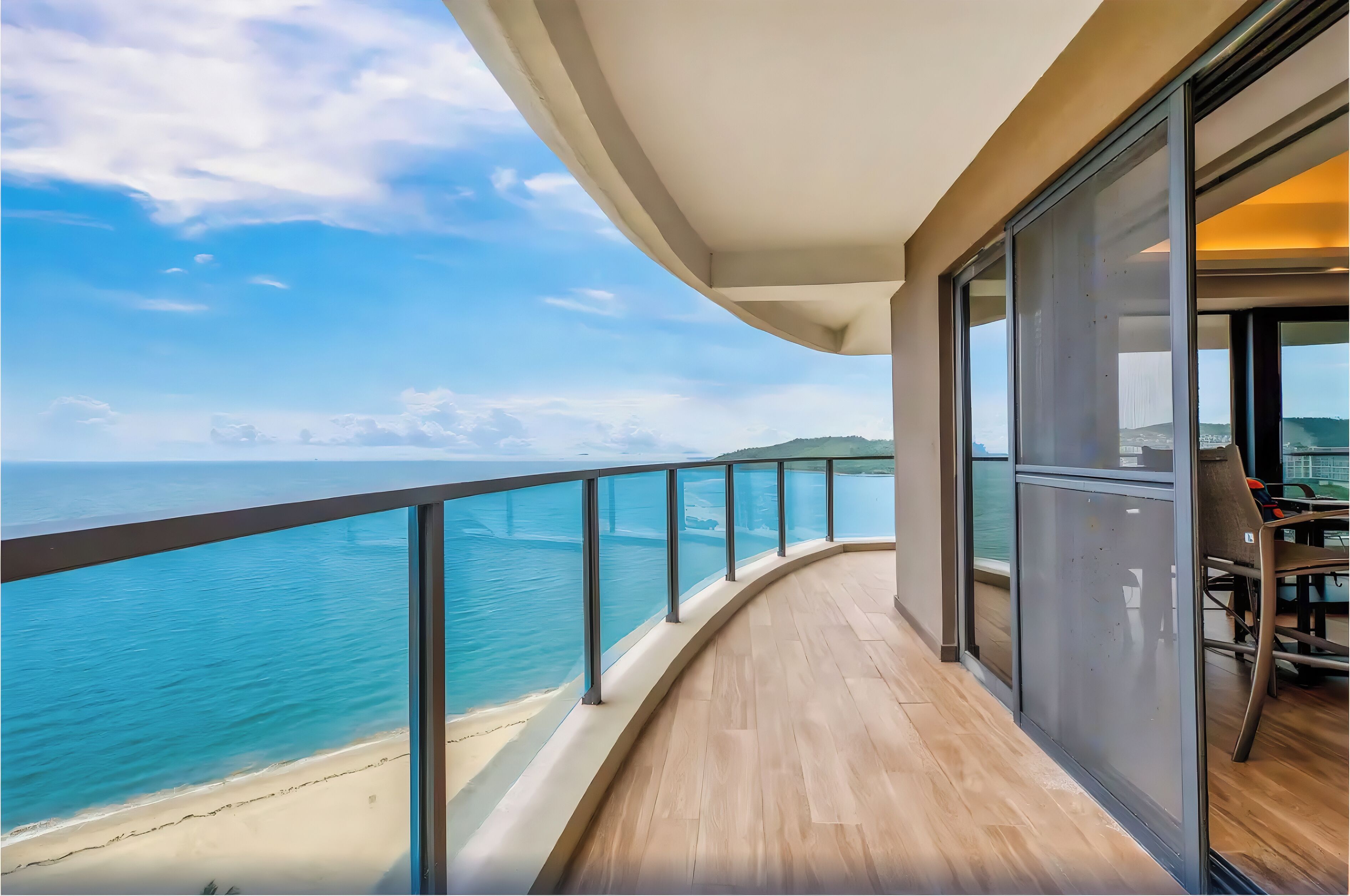 Panoramic Suite, Multiple Beds, Sea View | Balcony view
