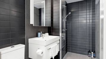 Hair dryer, soap, shampoo