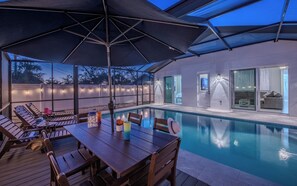A heated pool
