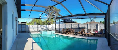 A heated pool