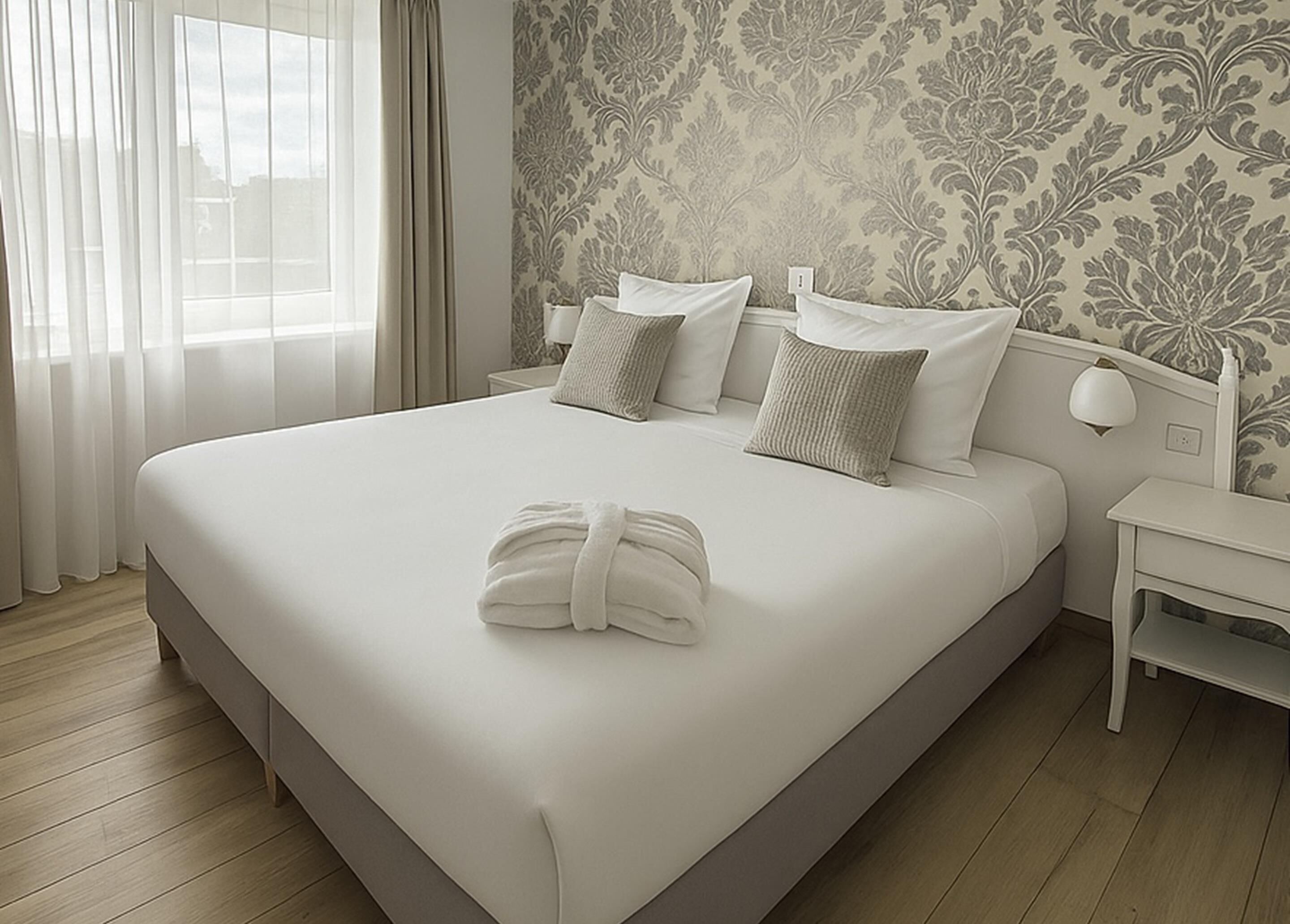 Habitación clásica, 1 cama de matrimonio, no fumadores | Caja fuerte, decoración individual, escritorio