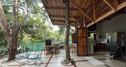 Brand New, PRIVATE, beach house with tropical garden 200 meters walk to beach
