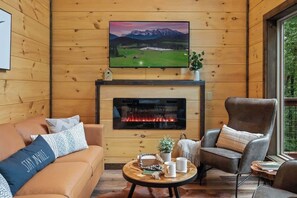 TV, fireplace, offices