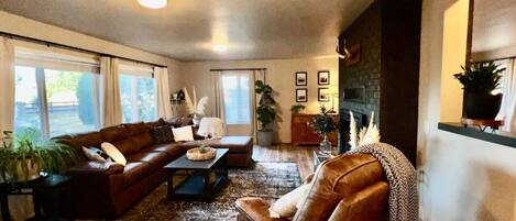 Smart TV, fireplace, printers