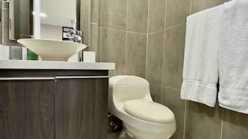 Towels, soap, shampoo