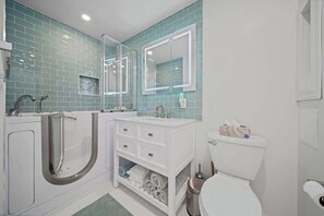 Douche, sèche-cheveux