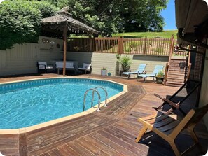 Outdoor pool - Sunny & Spacious A-Frame with Private Pool and Panoramic Amish Country Views (Willow Street)