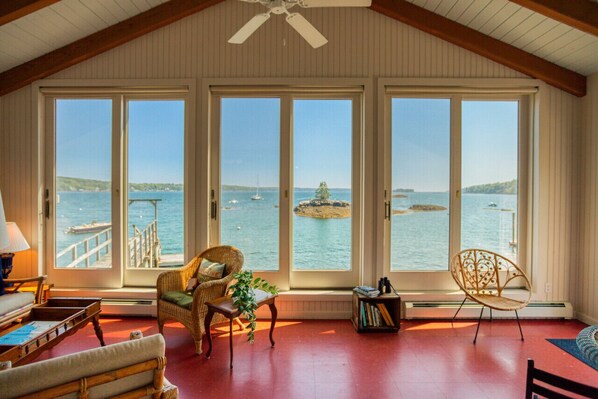 Interior - Oceanfront with private dock and float. Three bedroom, two bathroom cottage on Linekin Bay (Boothbay Harbor)