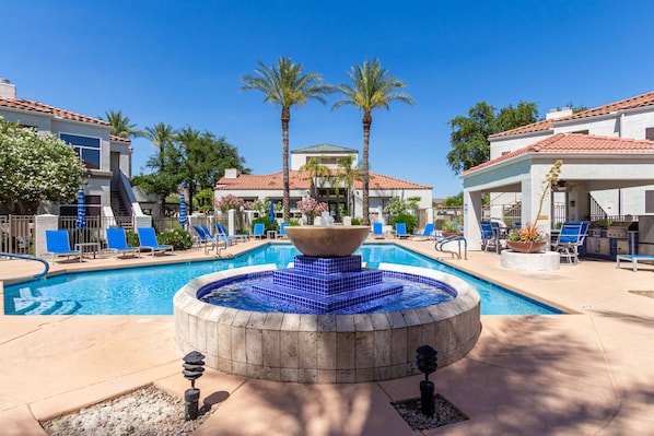 A heated pool