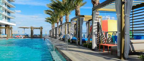 2 albercas al aire libre y camas balinesas gratuitas