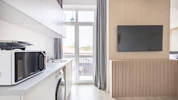 Deluxe Suite | Premium bedding, memory foam beds, blackout drapes, iron/ironing board